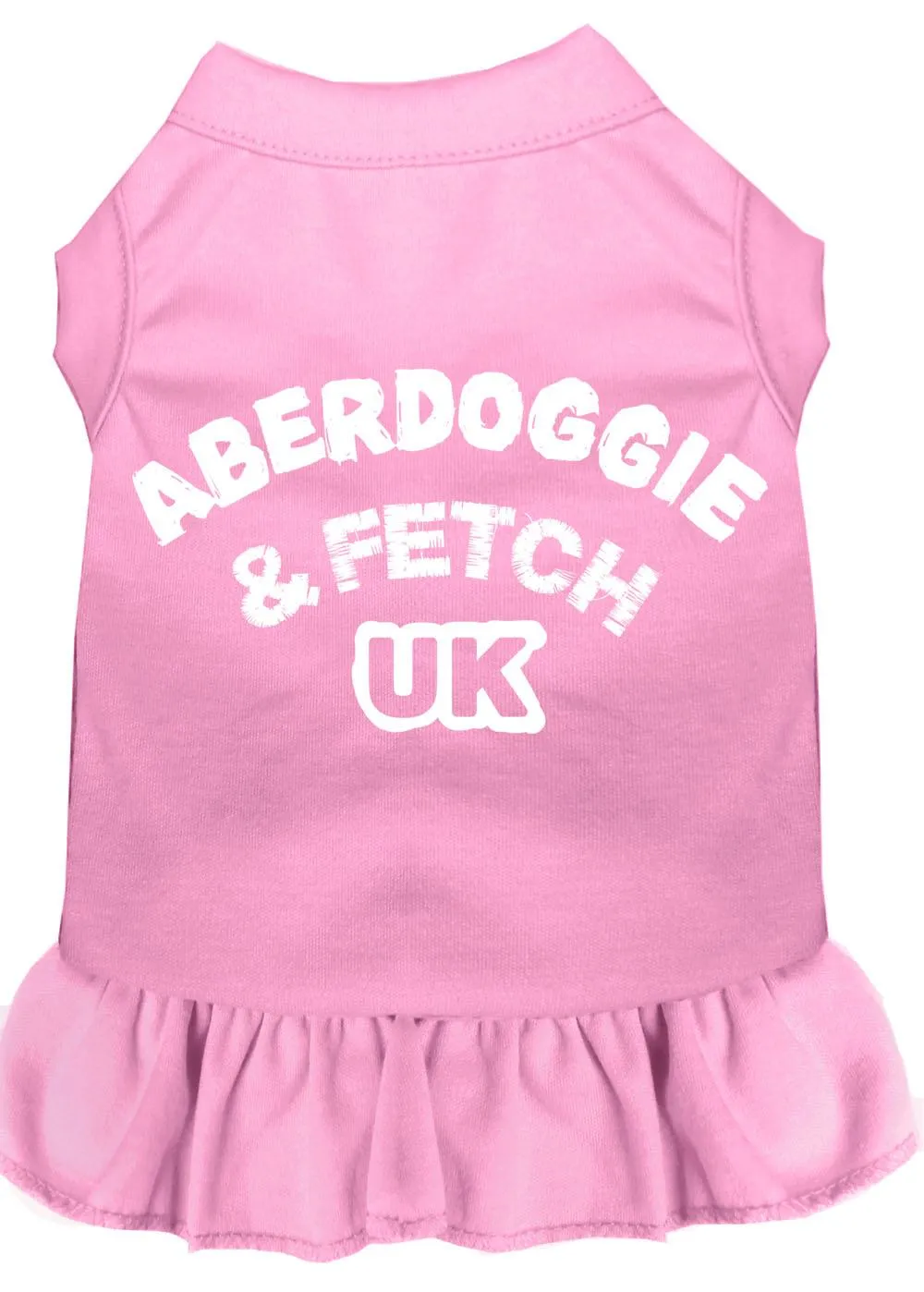 Aberdoggie Uk Screen Print Dress Light Pink Xl (16)