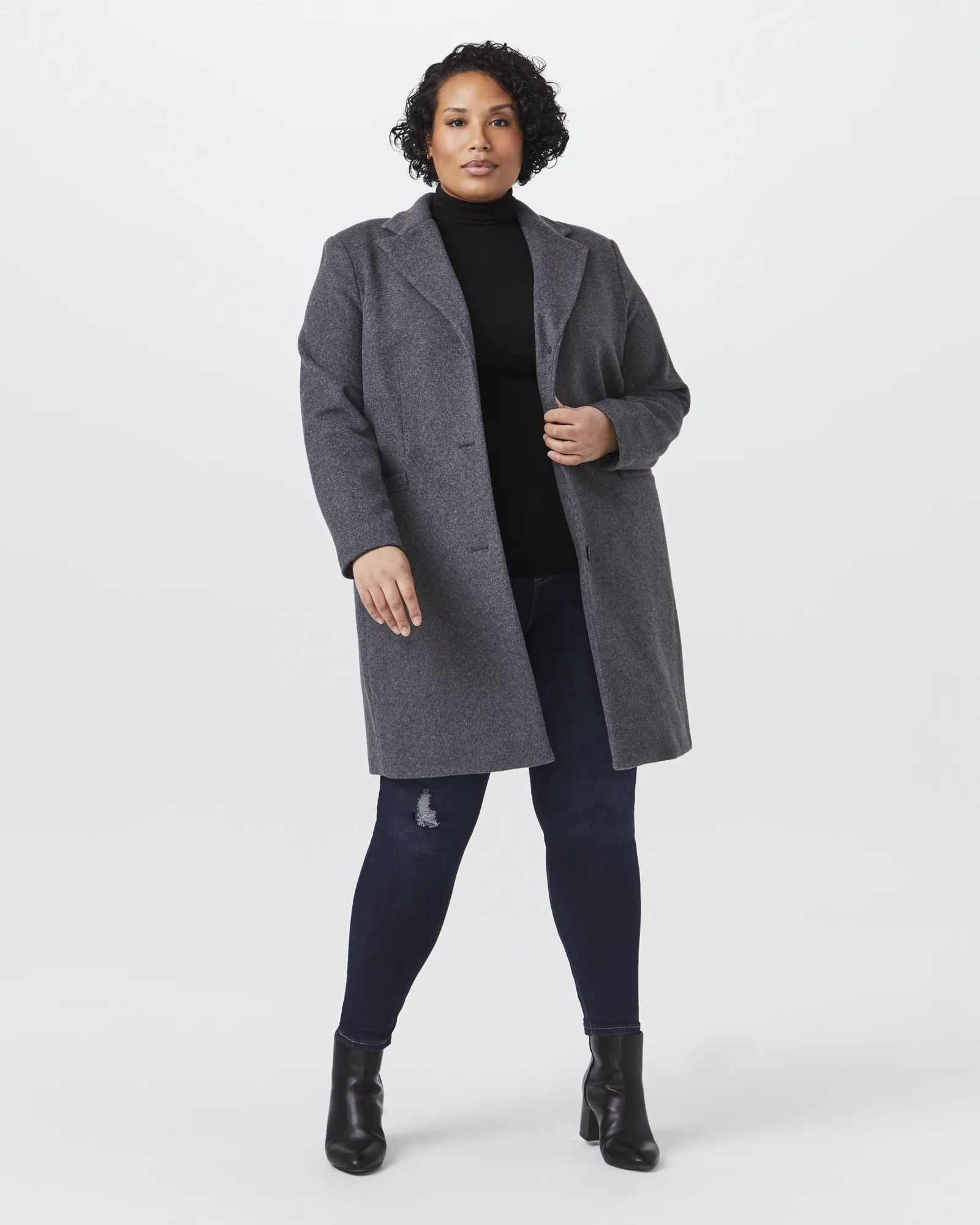 Beatrice Wool-Blend Jacket | Charcoal Grey