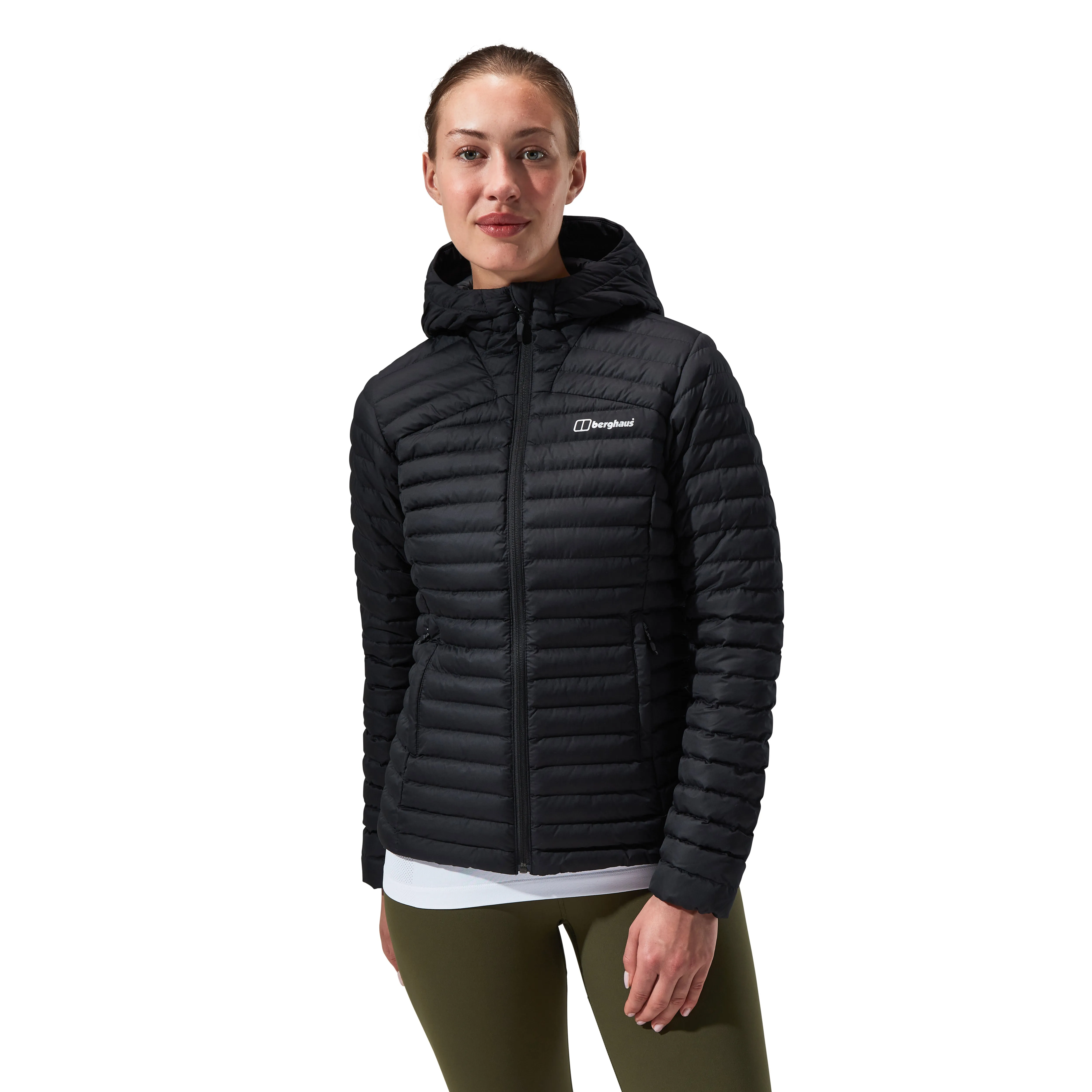 Berghaus Womens Nula Micro Padded Hooded Jacket Black/Black