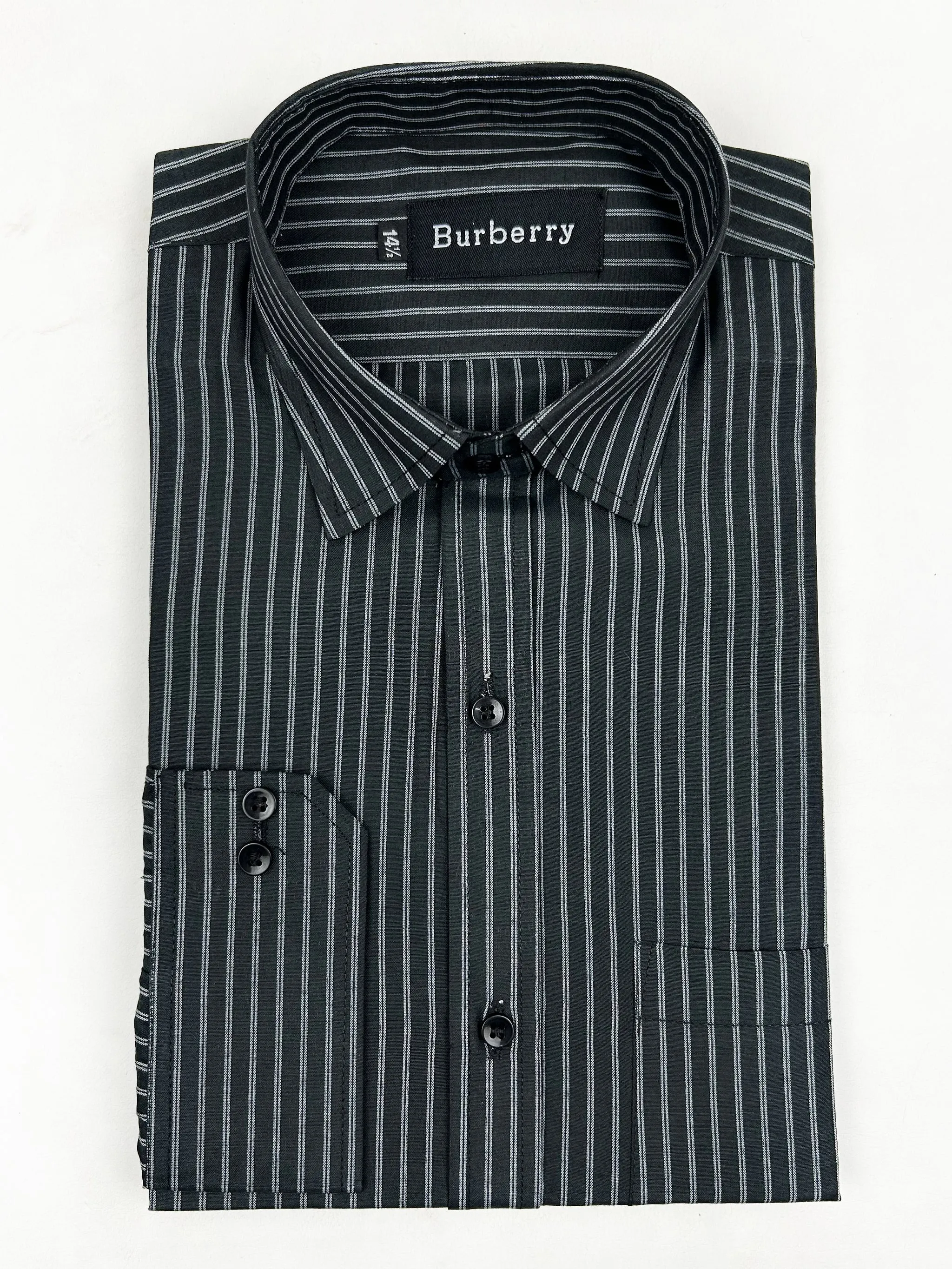 Black Formal Dress Shirt For Men MFS140