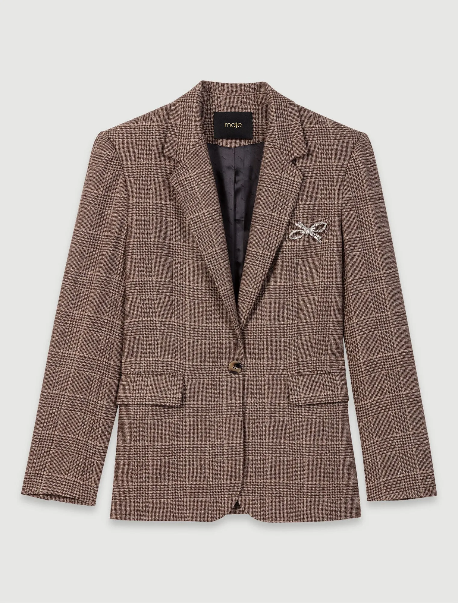 Brown Checks Suit Jacket