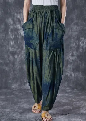 Chic Blackish Green Oversized Tie Dye Pants Summer LY7030