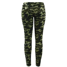 Chic Camo Army Green Skinny Jeans