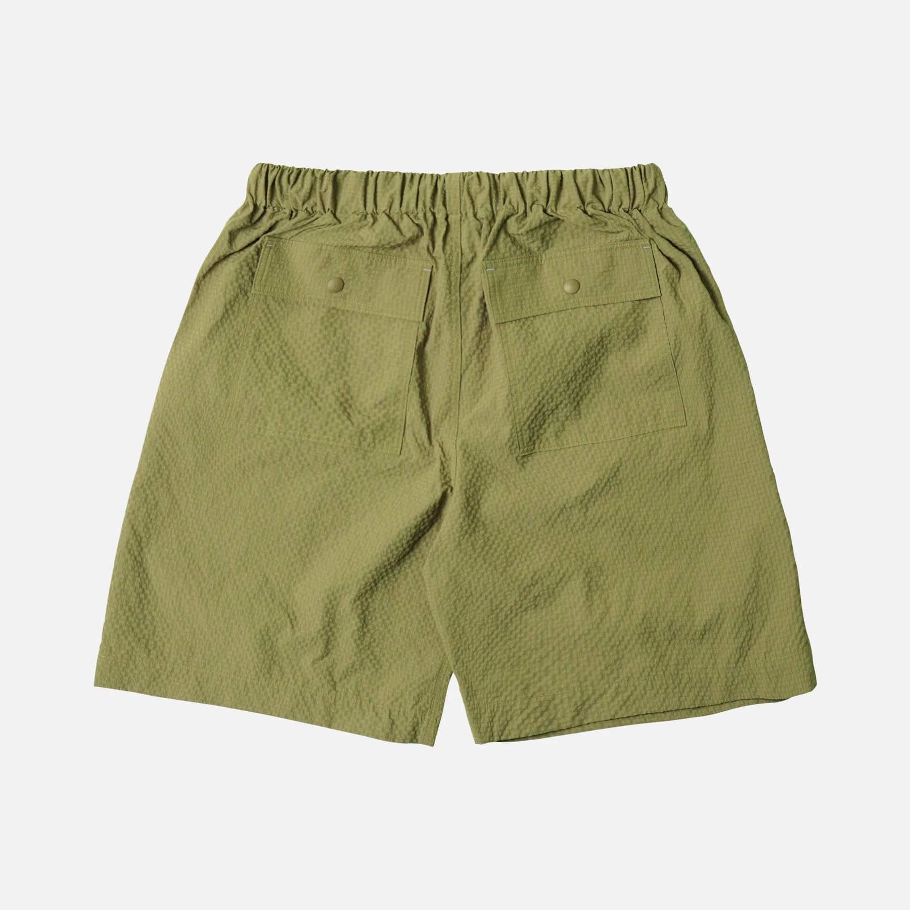 COMFORTABLE BANDING SHORTS - MOSS GREEN