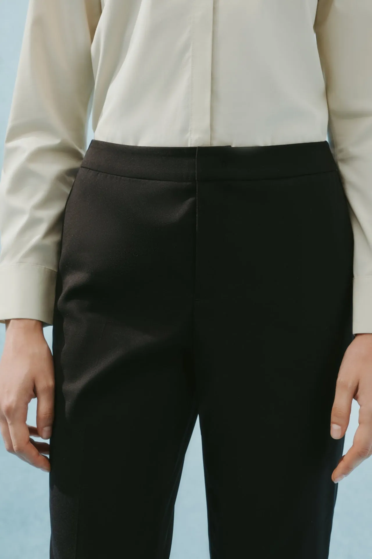 Cotton Blend Suit Pants