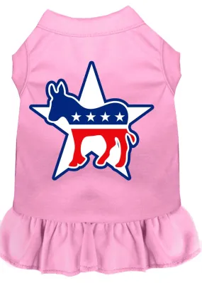 Democrat Screen Print Dress Light Pink Lg (14)