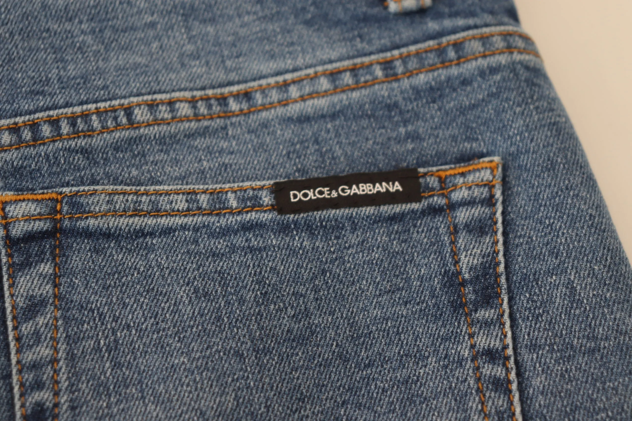 Dolce & Gabbana Chic Blue Denim Pants – Elegance Meets Comfort