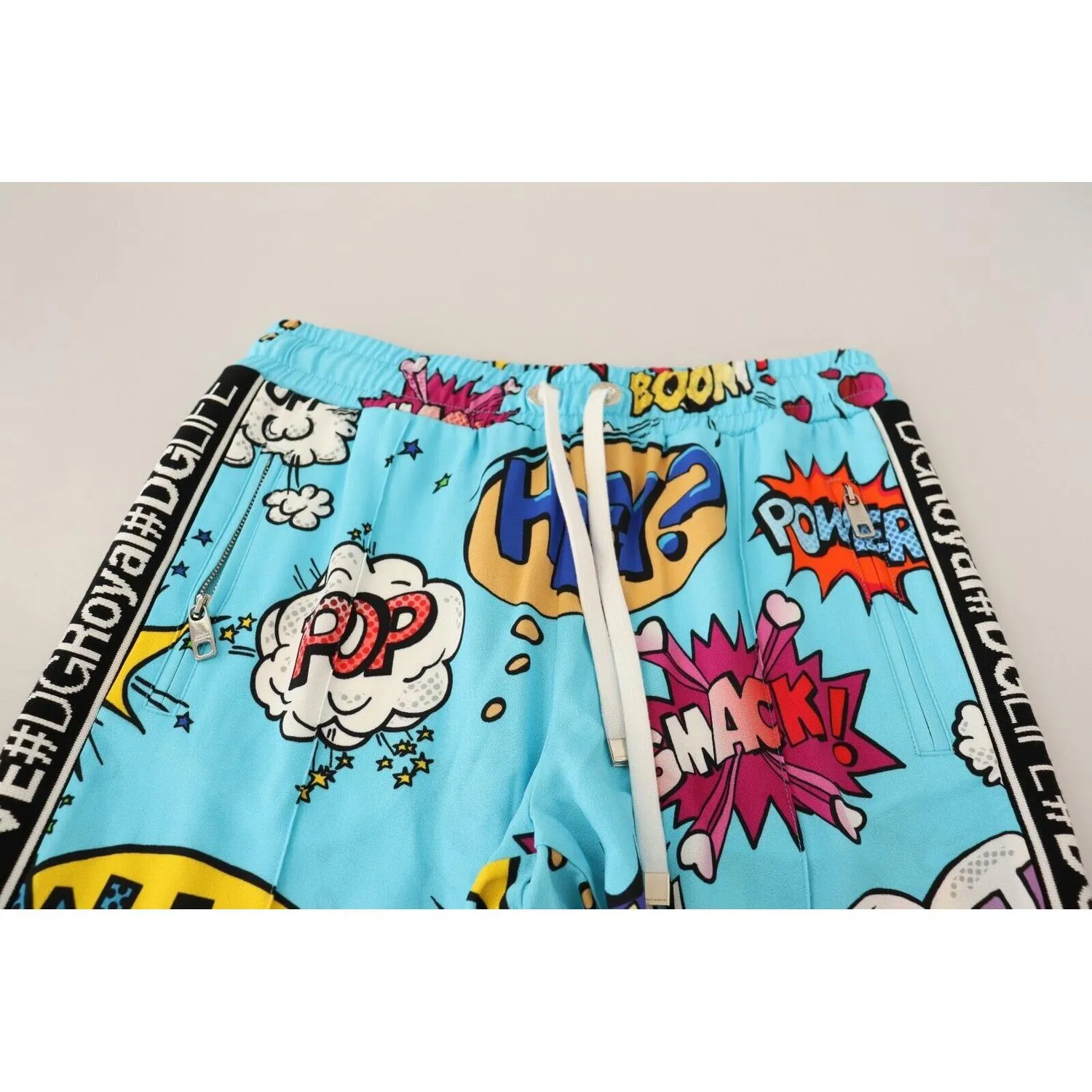 Dolce & Gabbana Chic Cartoon Print Knitted Jogger Pants