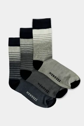 Fade Cut Pack of 3 – Printed Crew Socks