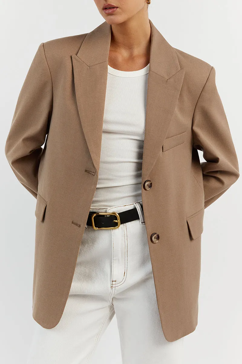 HARLEY LATTE OVERSIZED BOYFRIEND BLAZER