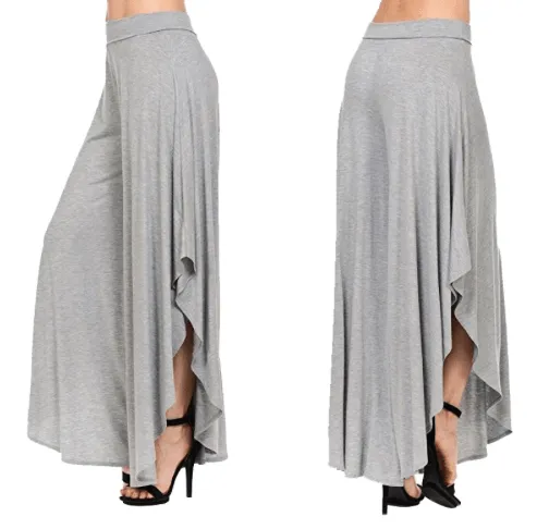 HIGH WAIST — WIDE LEG RUFFLED PANTS