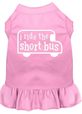 I Ride The Short Bus Screen Print Dress Light Pink Xl (16)