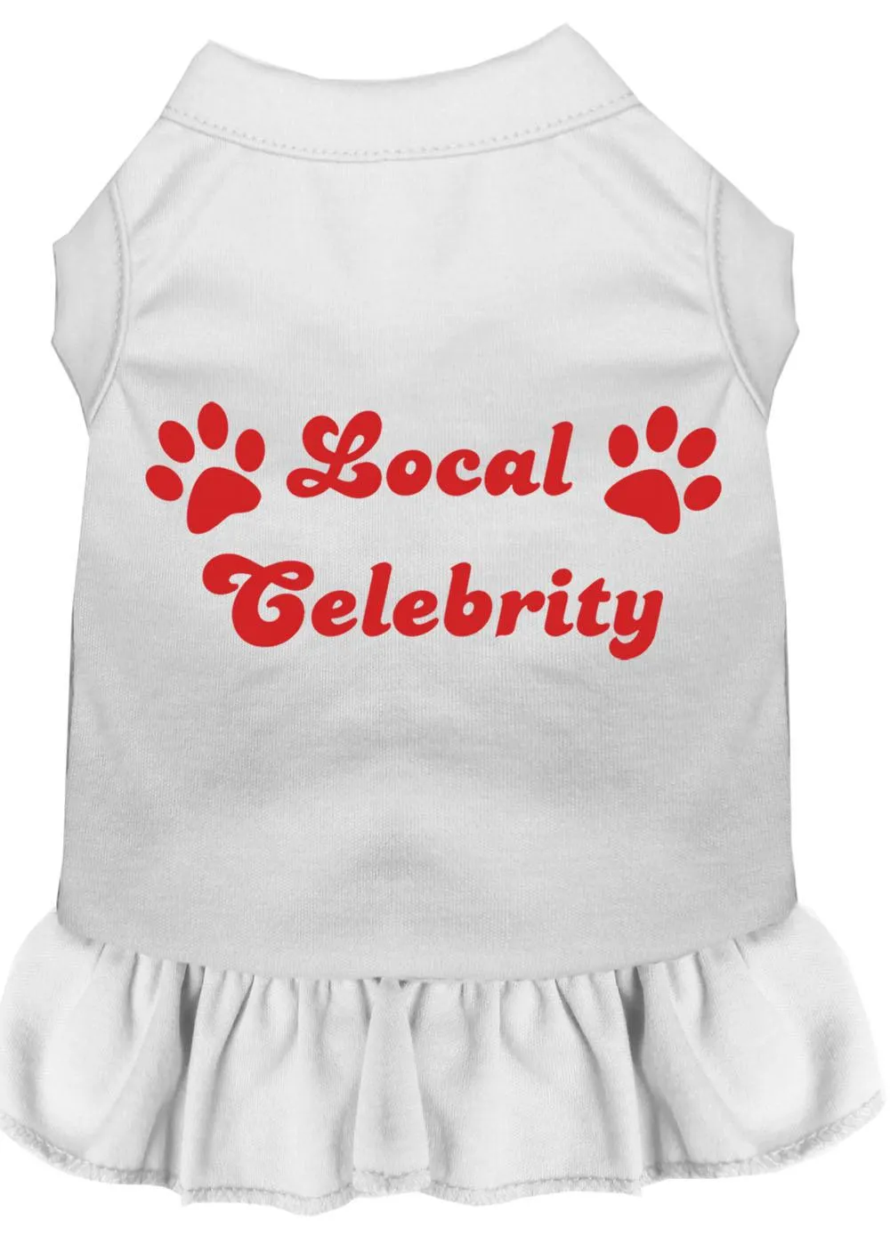 Local Celebrity Screen Print Dress White Xs (8)