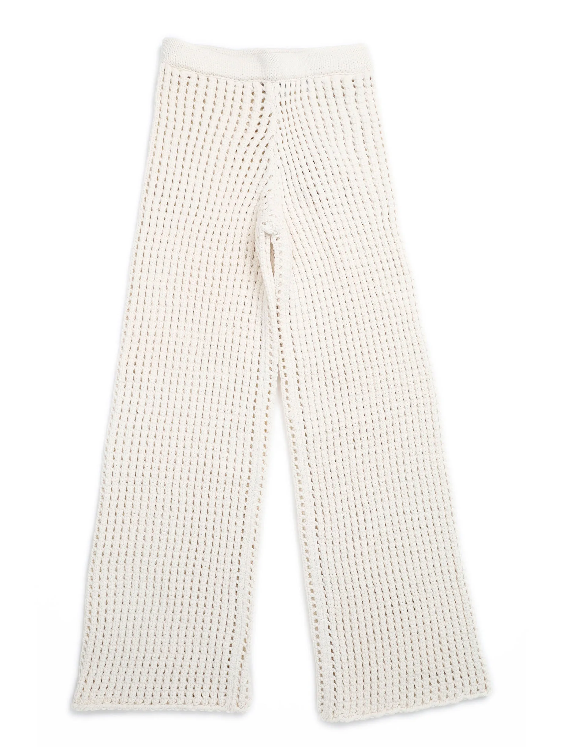 MARYAM Open-knit pants ecru