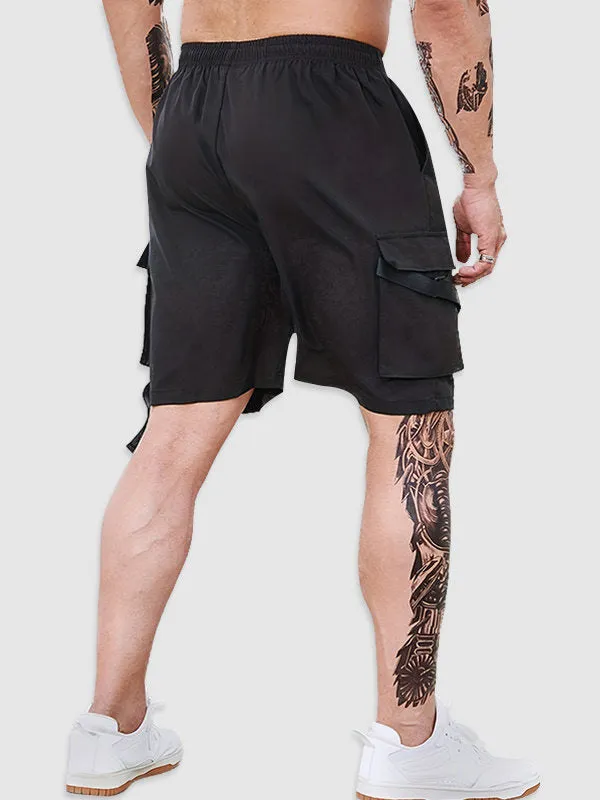 Men's loose-fit straight-leg drawstring shorts