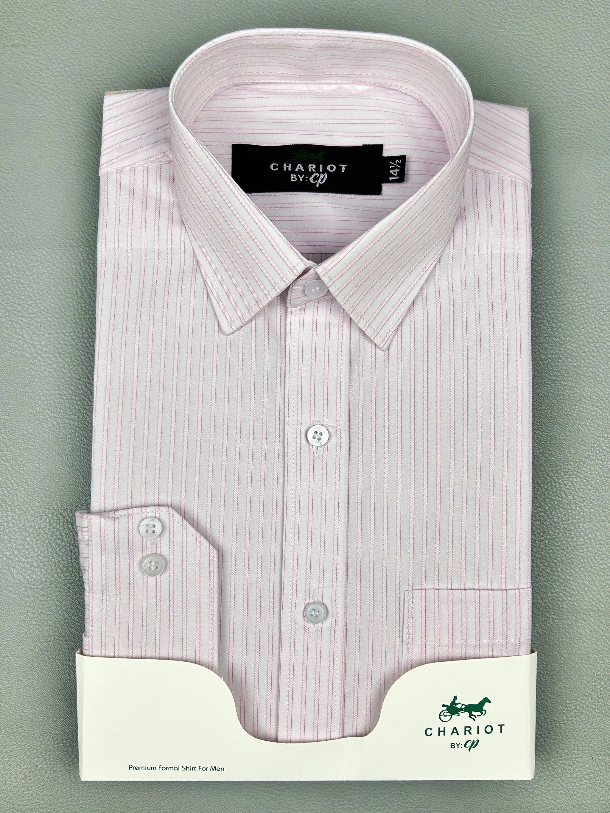 Pink Lines Formal Dress Shirt For Men MFS158