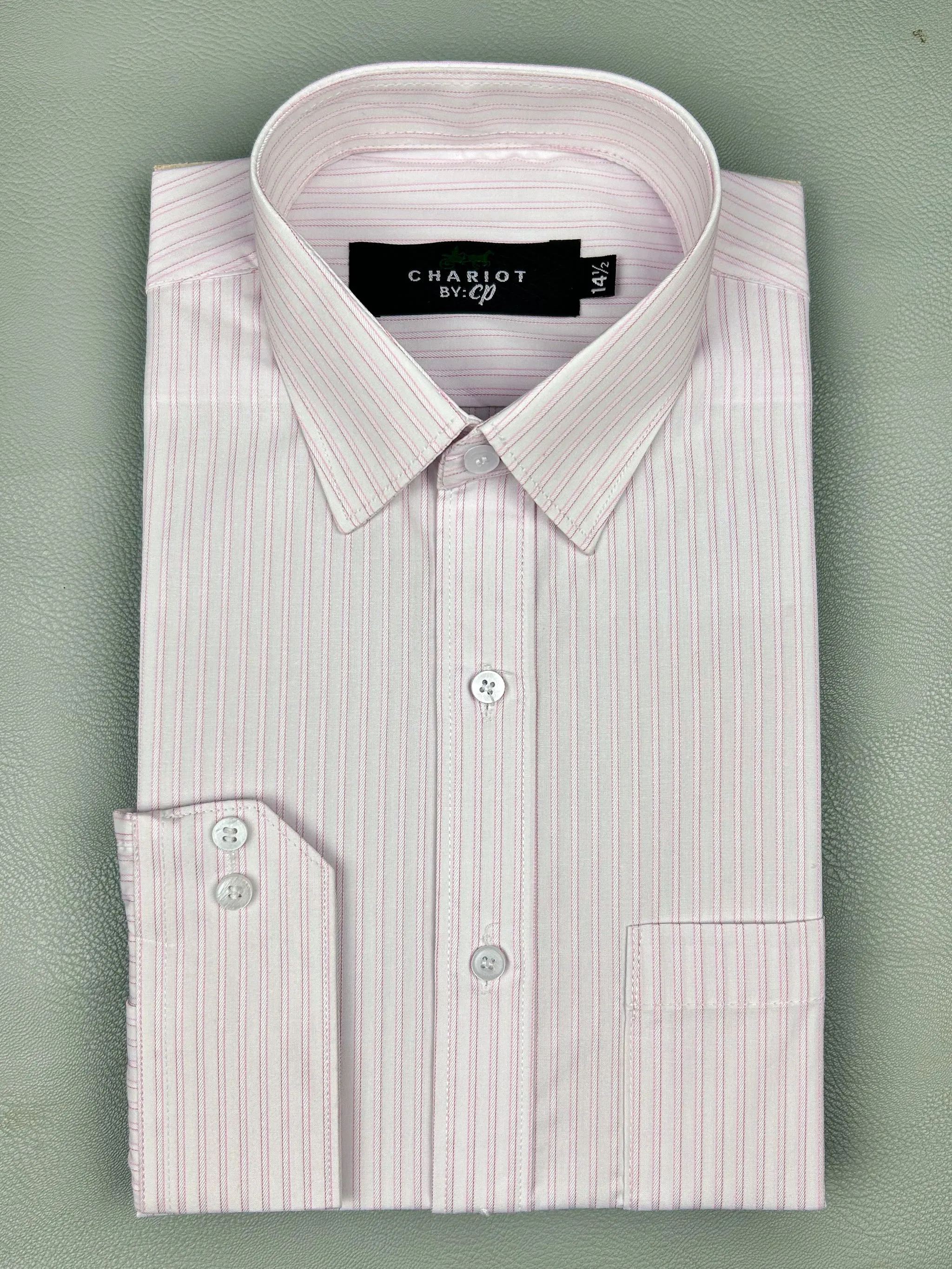 Pink Lines Formal Dress Shirt For Men MFS158