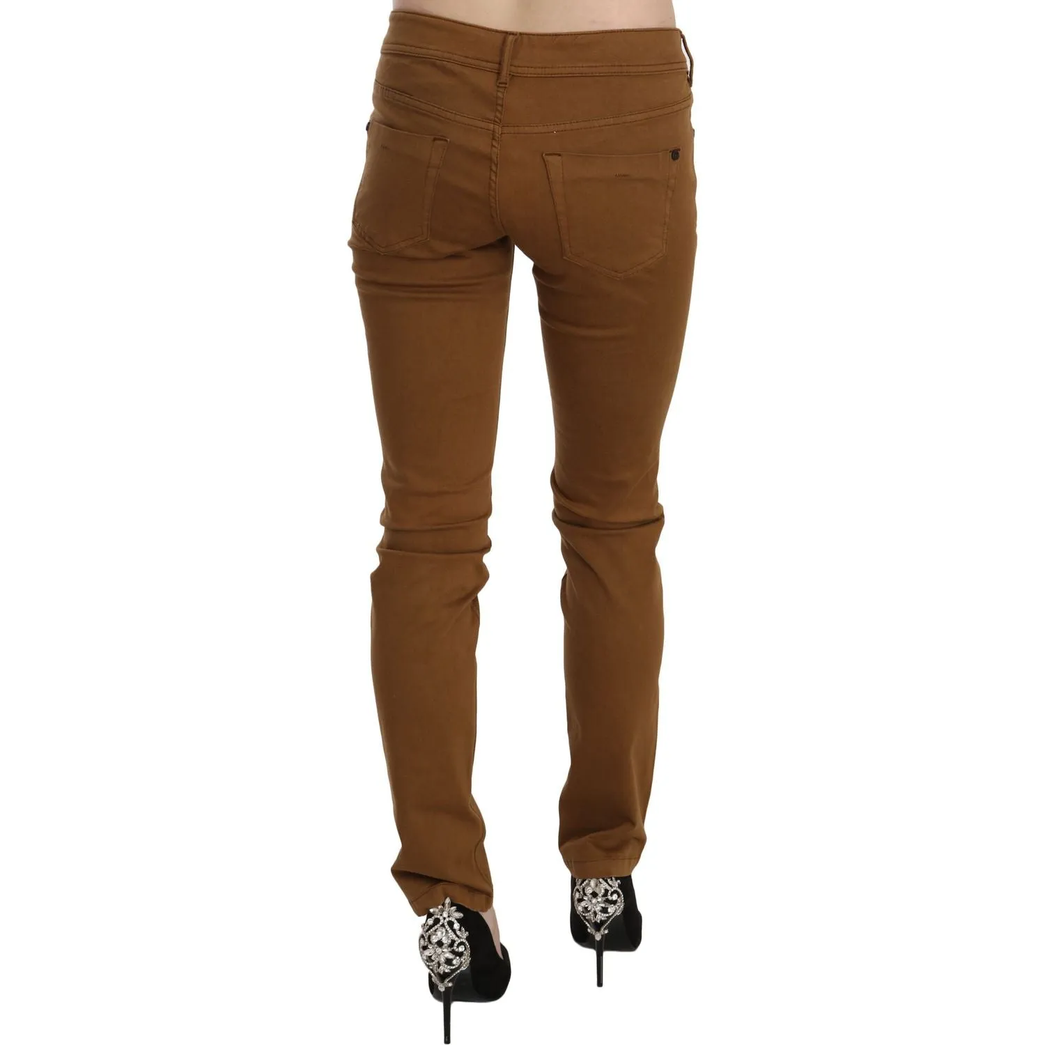 PLEIN SUD Chic Mid Waist Skinny Cotton Pants