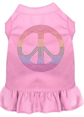 Rhinestone Rainbow Peace Dress Light Pink Xxl (18)