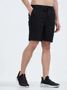 Soft Cotton Black Basic Shorts