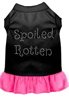 Spoiled Rotten Rhinestone Dress Black With Bright Pink Sm (10)