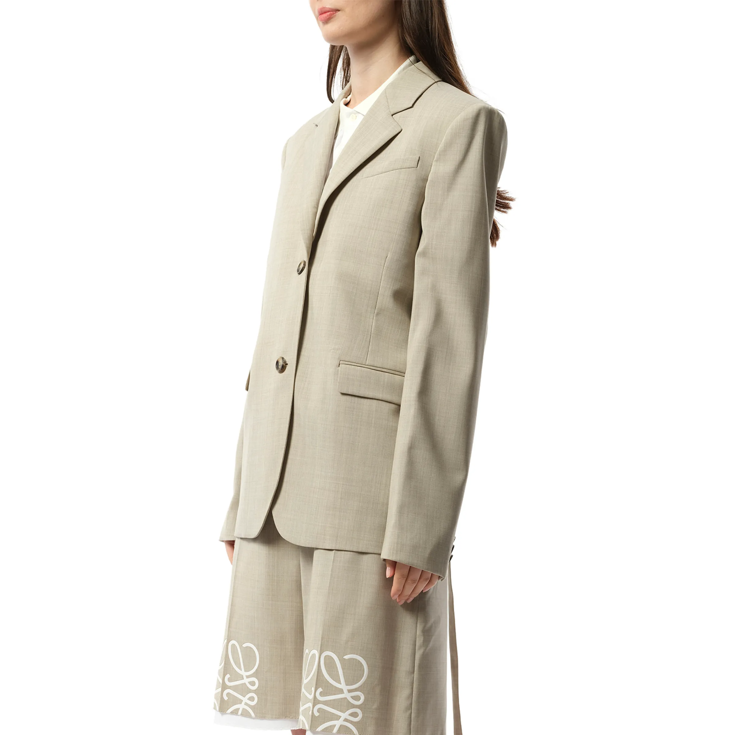 Tailored Jacket in Light Beige Melange