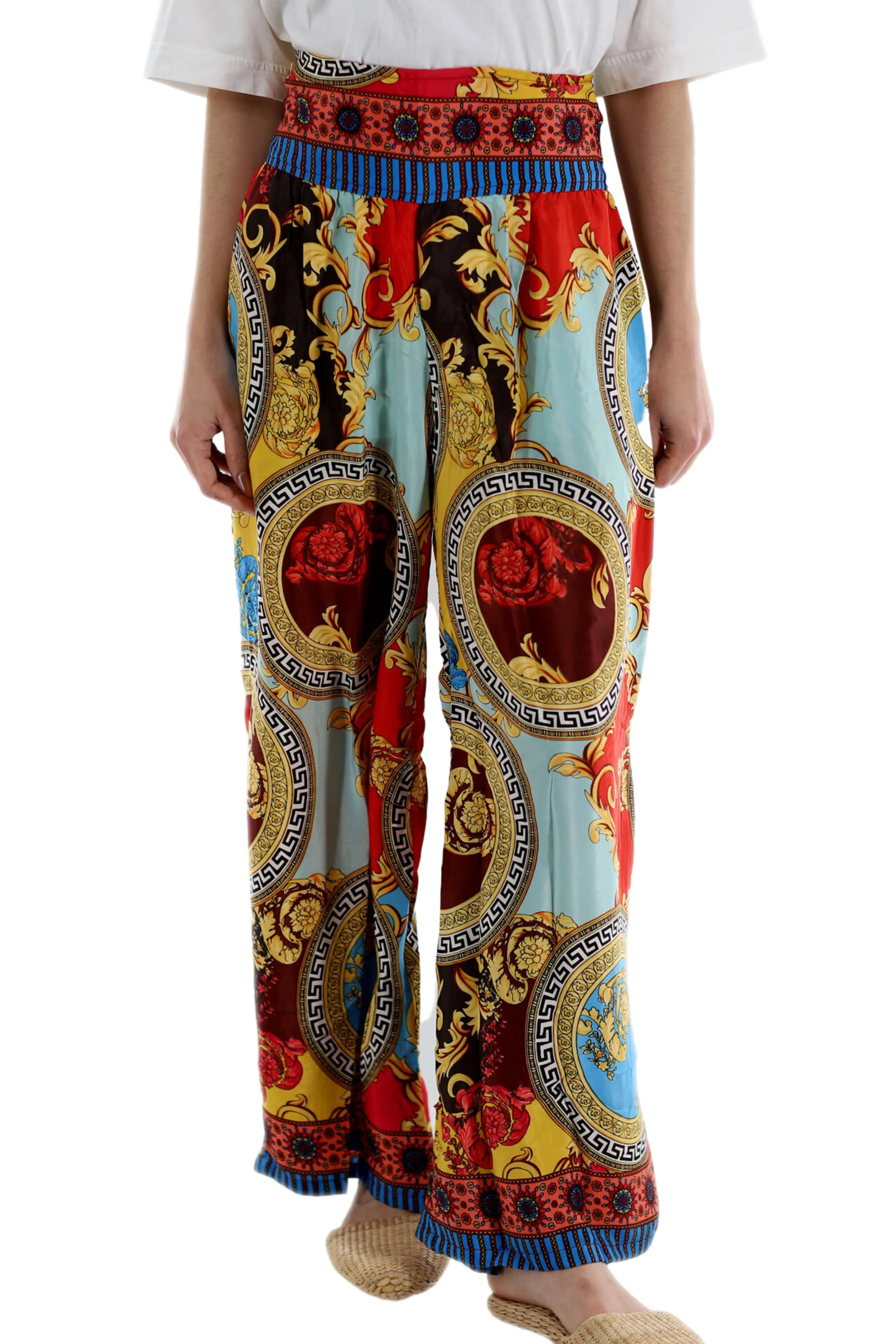 Wide Leg "Lucia" Pants in Red