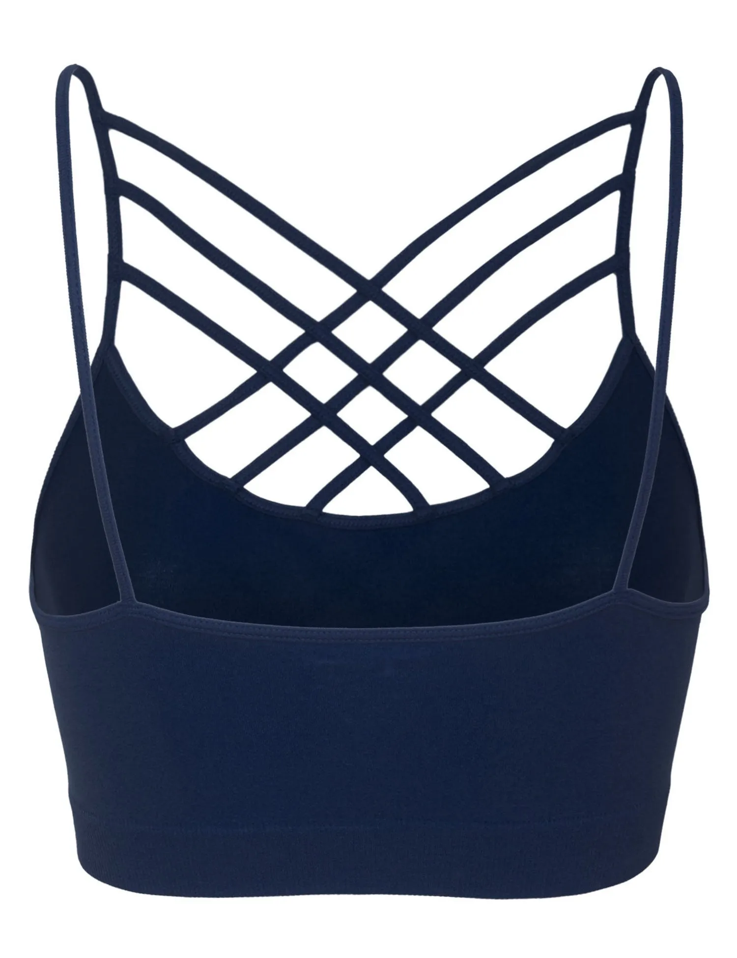 Women's Lightweight Seamless Triple Criss-Cross Front Bralette (No Pad)