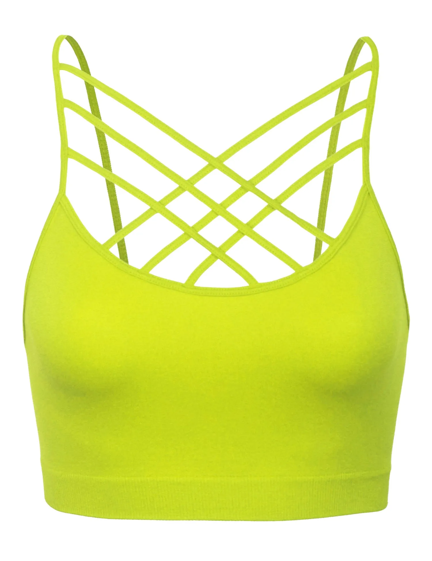 Women's Lightweight Seamless Triple Criss-Cross Front Bralette (No Pad)