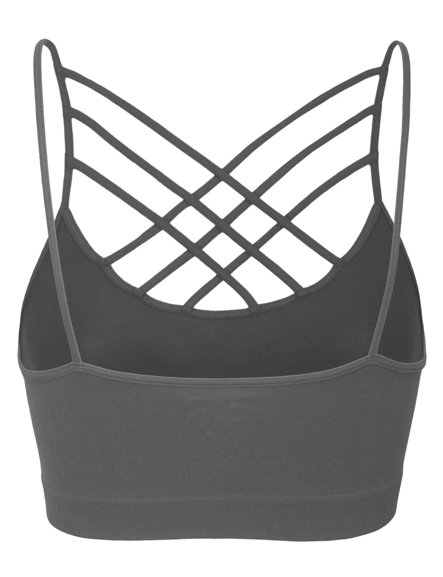 Women's Lightweight Seamless Triple Criss-Cross Front Bralette (No Pad)